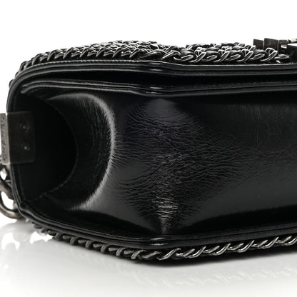 Chanel Glazed Calfskin Quilted Small Boy Chained Flap Black 9 of 11