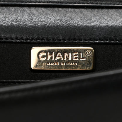 Chanel Lambskin Chocolate Bar Piercing CC Studded Small Chain Flap Bag Black 6 of 12