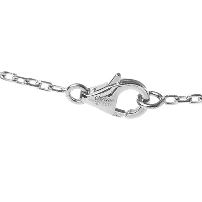 Cartier 18K White Gold Diamond Medium Heart Paved Pendant Necklace 6 of 7