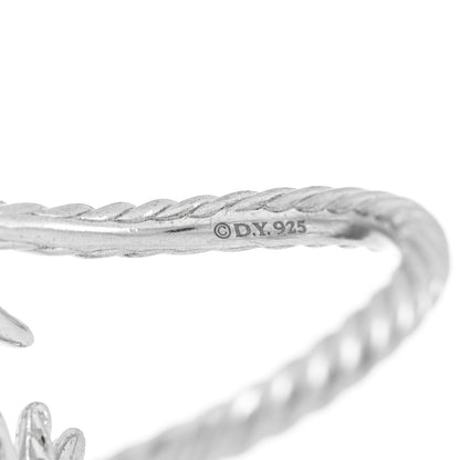 David Yurman Sterling Silver Diamond 28mm Open Starburst Ring 56 7.5 4 of 4