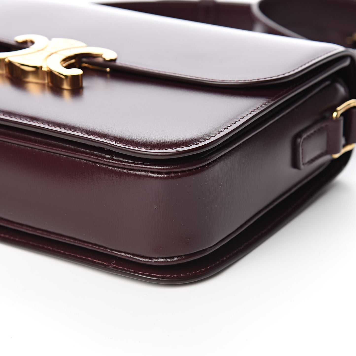 Shiny Calfskin Medium Triomphe Burgundy