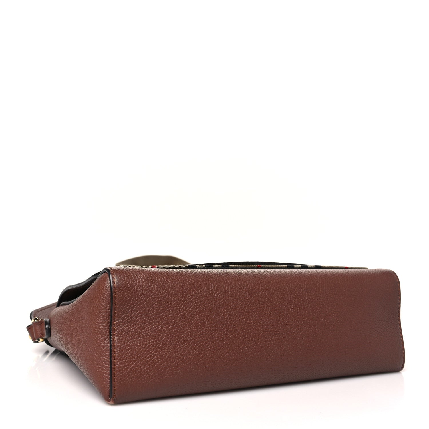 Burberry Grainy Calfskin Vintage Check Note Crossbody Bag Malt Brown 4 of 12