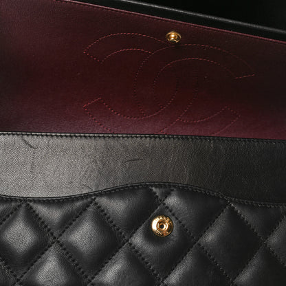 Chanel Lambskin Quilted Jumbo Double Flap Black 12 of 12
