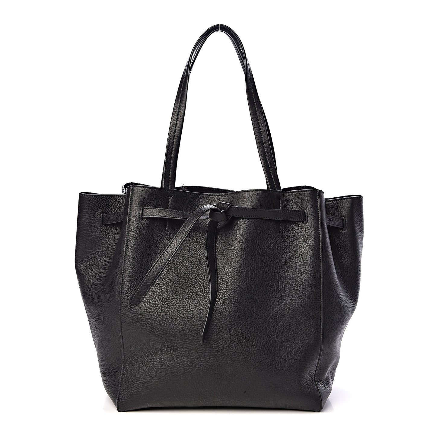 Soft Grained Calfskin Small Belt Cabas Phantom Black