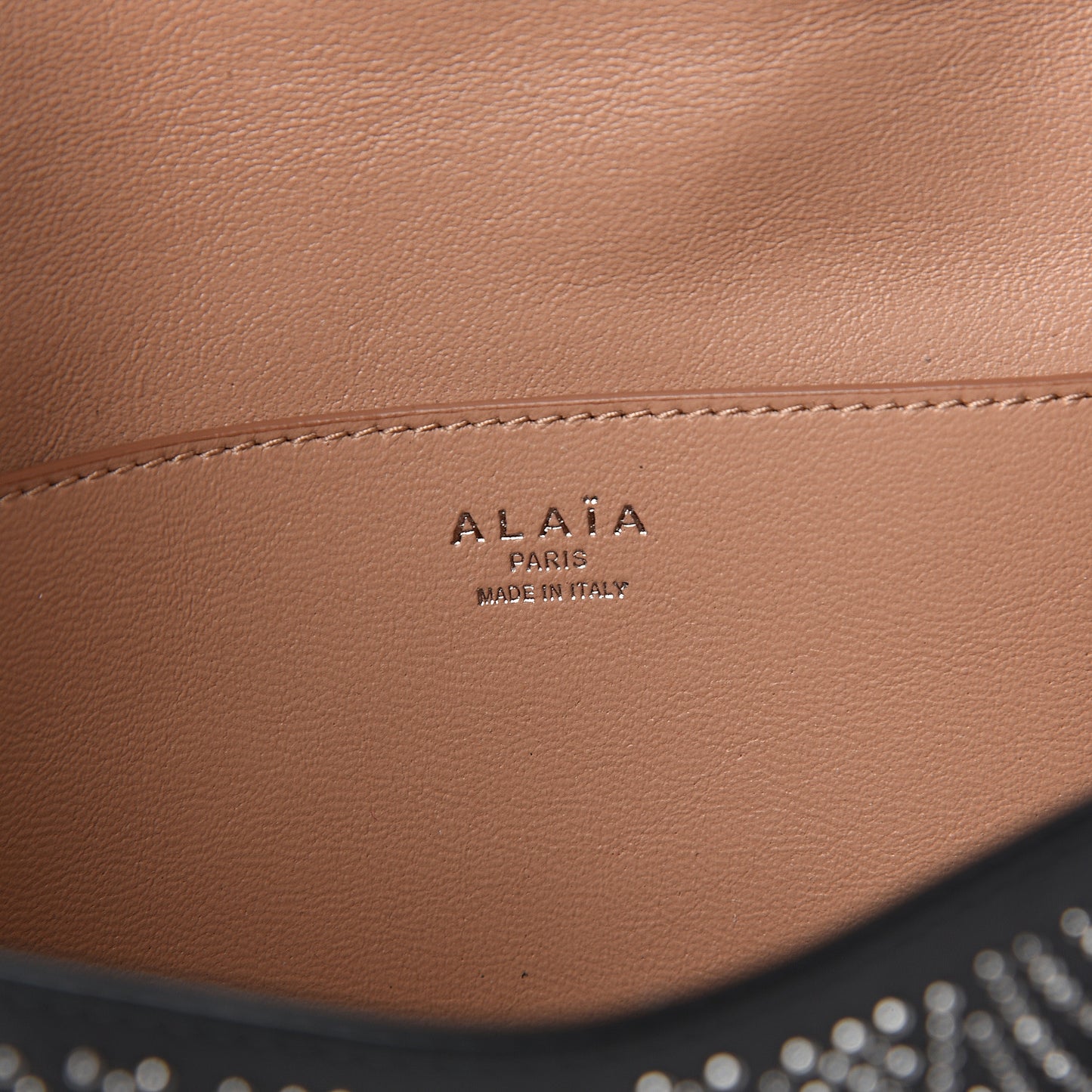 Calfskin Studded Envelope Clutch Black