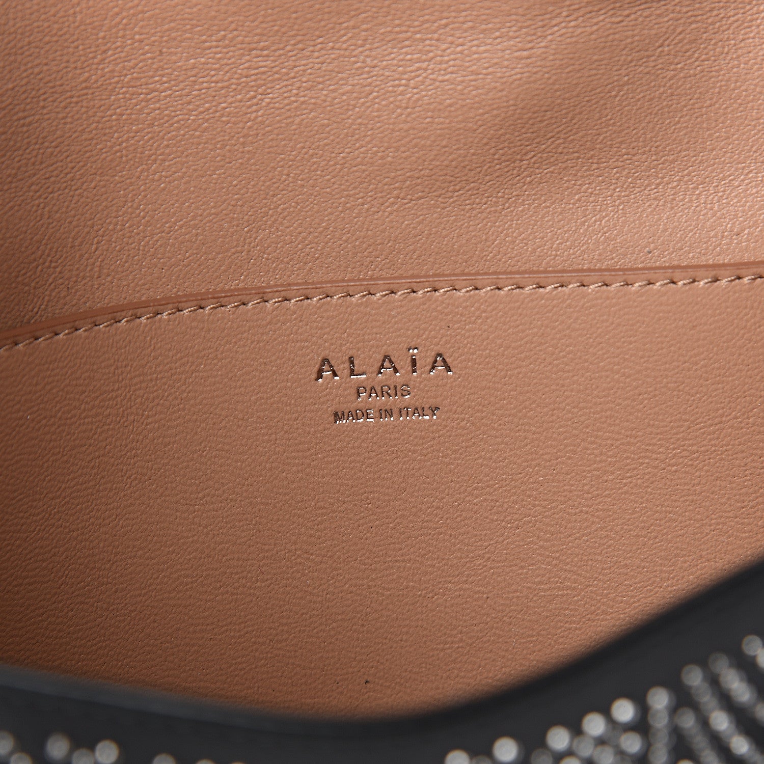 Alaia Calfskin Studded Envelope Clutch Black 6 of 9