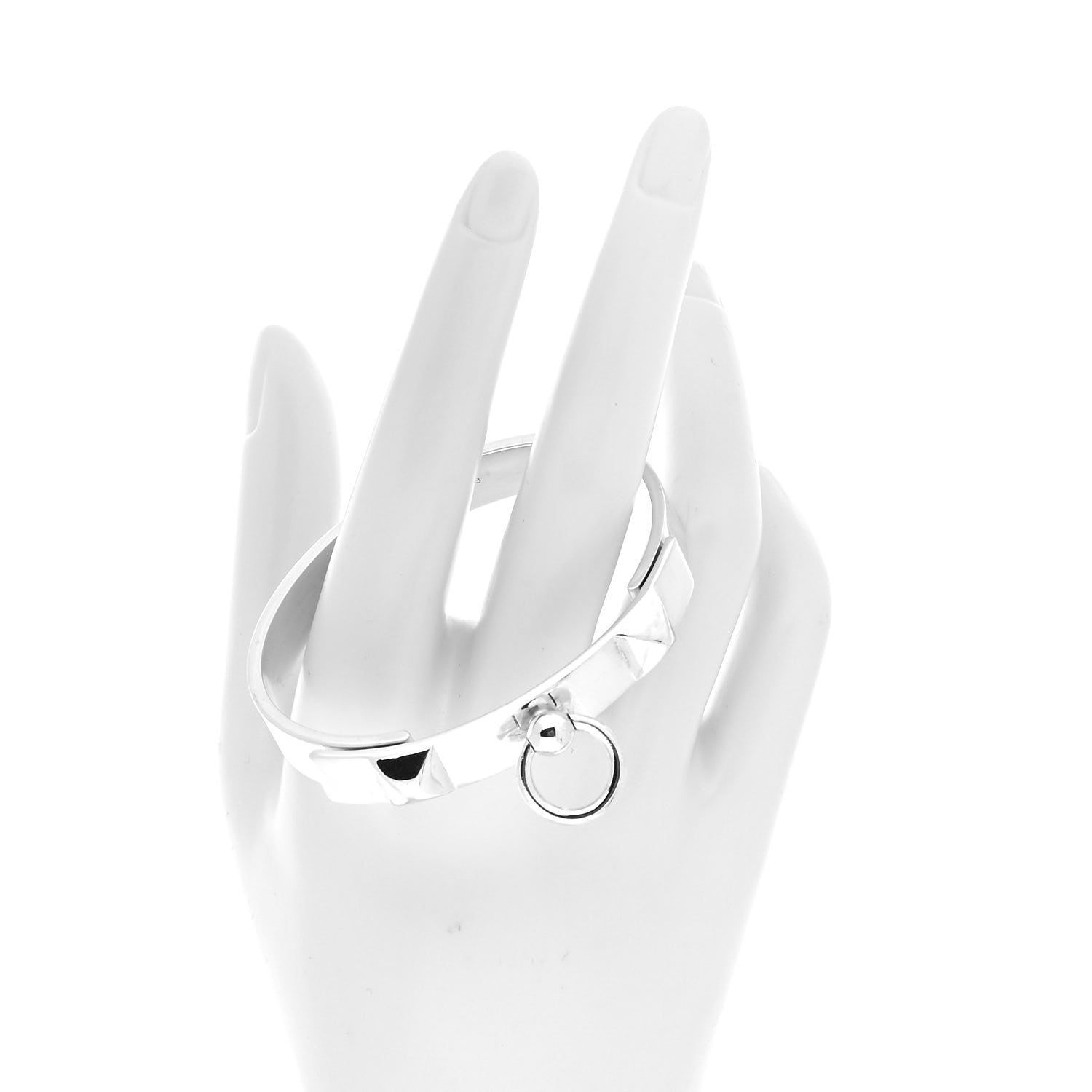 Hermes Sterling Silver PM Collier De Chien Bracelet ST 2 of 5