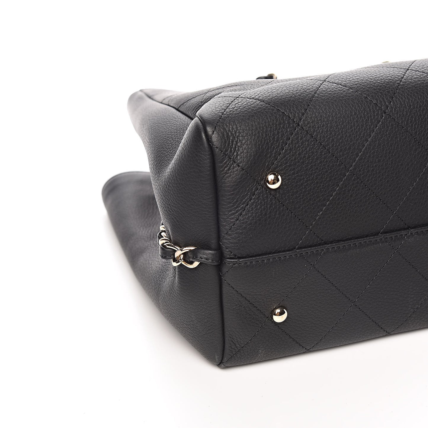 Bullskin Stitched Large Shopping Bag Black