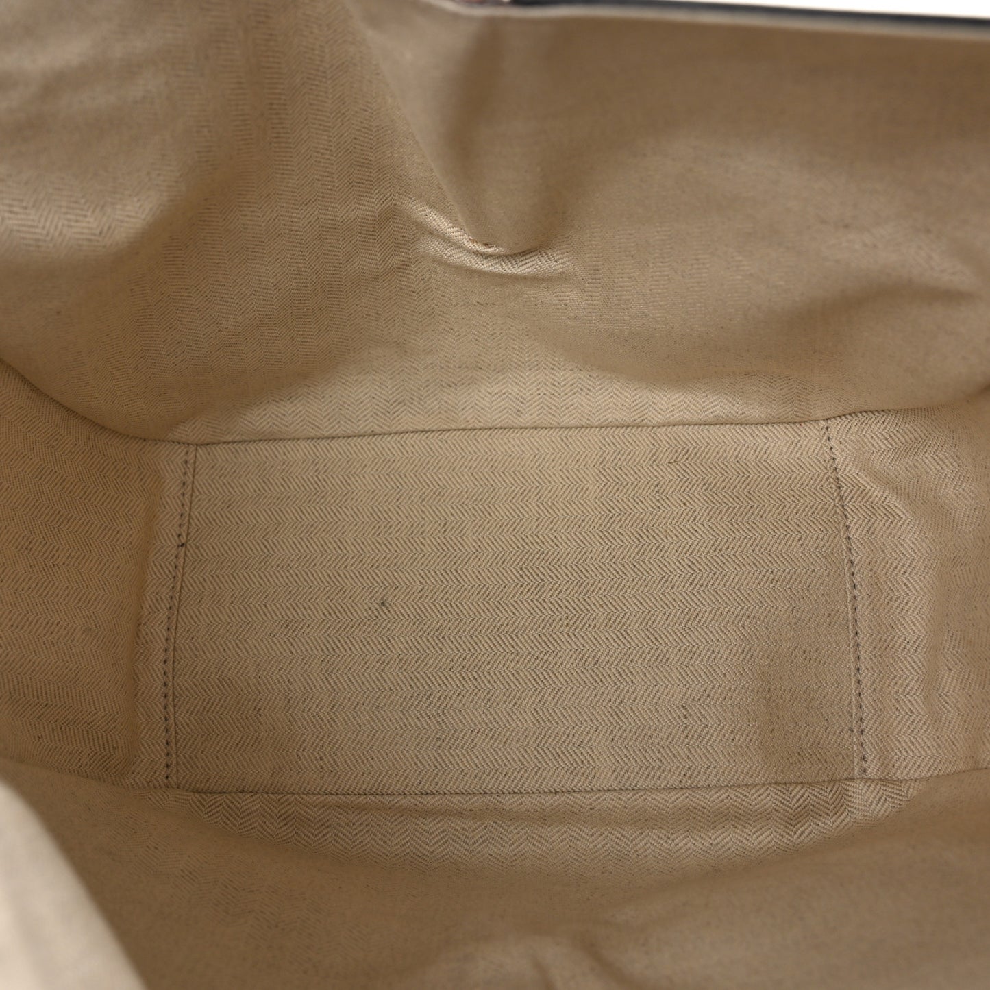 Calfskin Canvas Anagram Small Hammock Shoulder Bag Ecru Tan