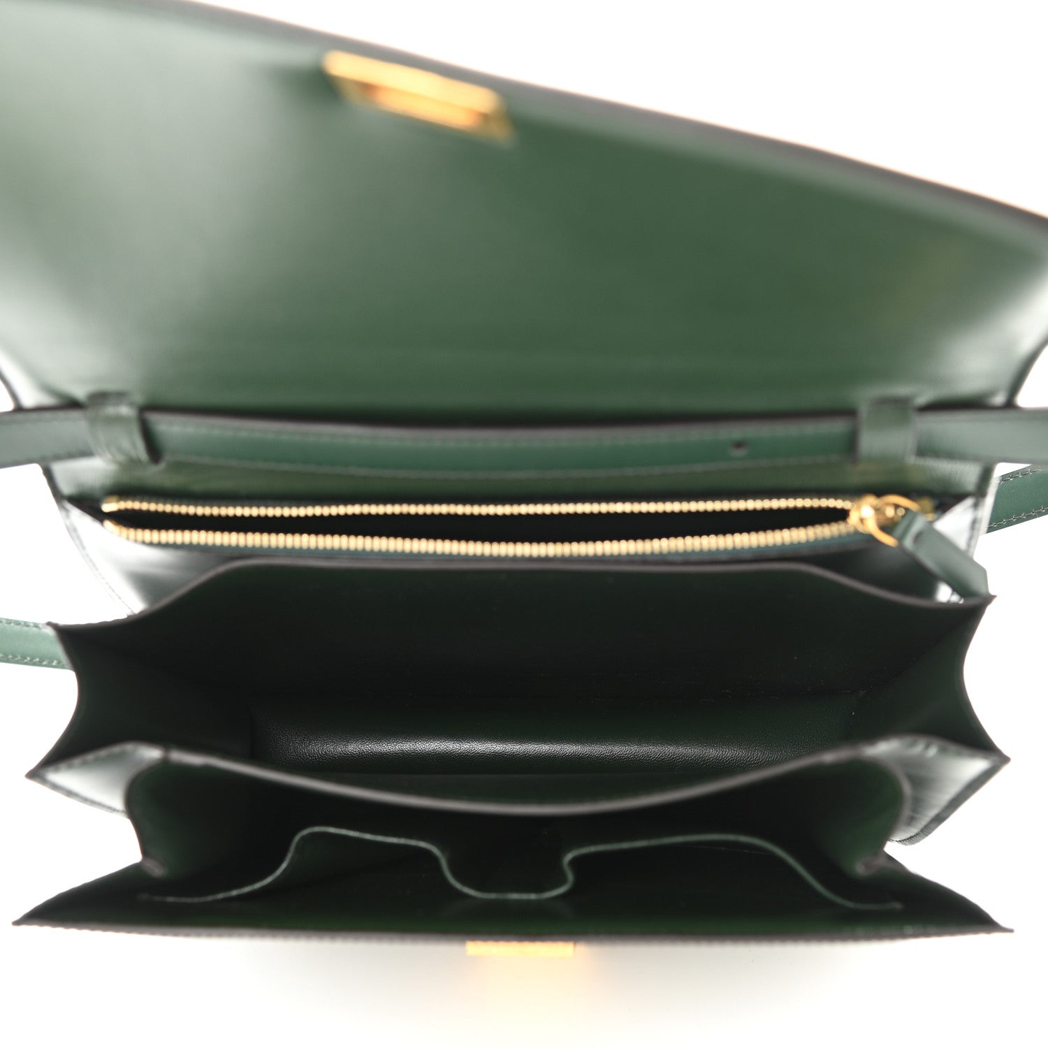 Celine Box Calfskin Medium Classic Box Flap Bag Dark Green 4 of 9