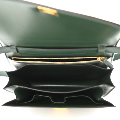 Celine Box Calfskin Medium Classic Box Flap Bag Dark Green 4 of 9
