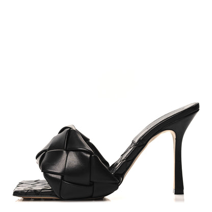 Bottega Veneta Nappa Maxi Intrecciato Lido Mule Sandals 41 Black 1 of 7