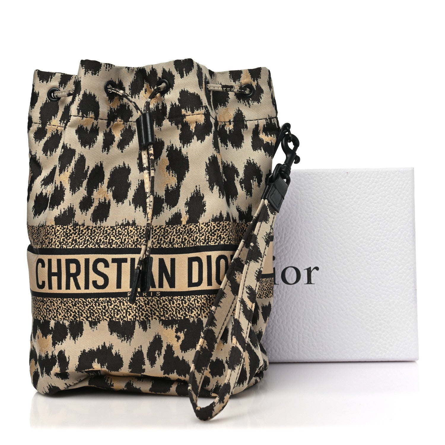 Christian Dior Canvas Mizza Embroidered Leopard DiorTravel Pouch Beige 11 of 11