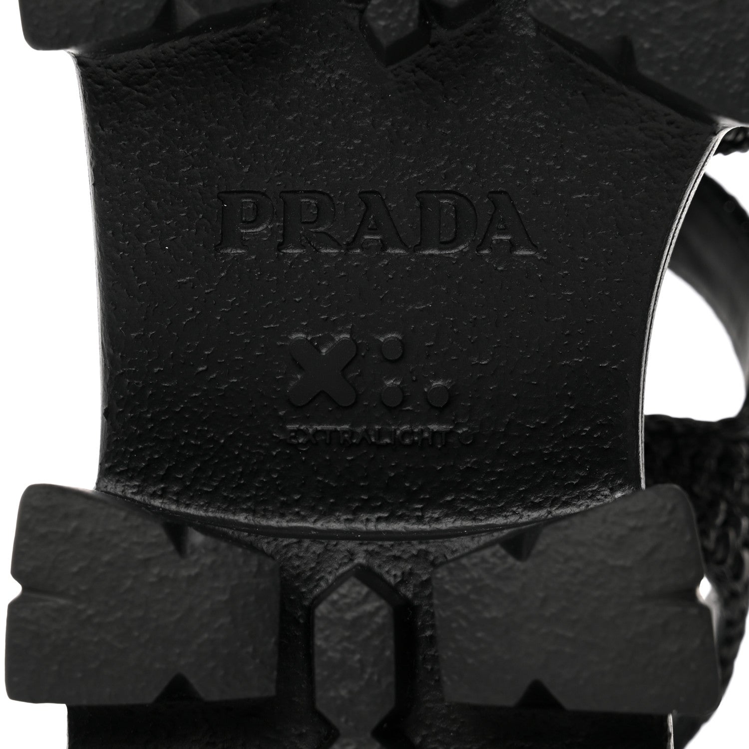 Prada Raffia Metal Triangle Logo Crochet Monolith 55mm Cage Sandals 35 Black 8 of 9
