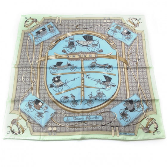 Hermes Silk Scarf Nouvelle Voitures Vintage Cars 1 of 9