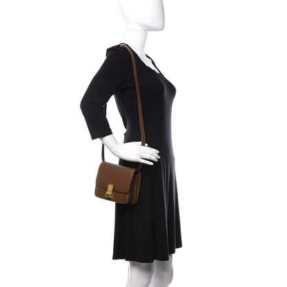 Celine Smooth Calfskin Small Classic Box Flap Bag Camel 2 of 13