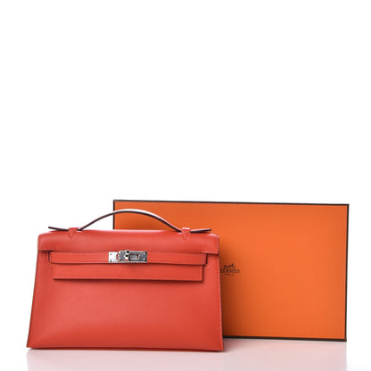 Hermes Swift Kelly Pochette Clutch Capucine 8 of 8