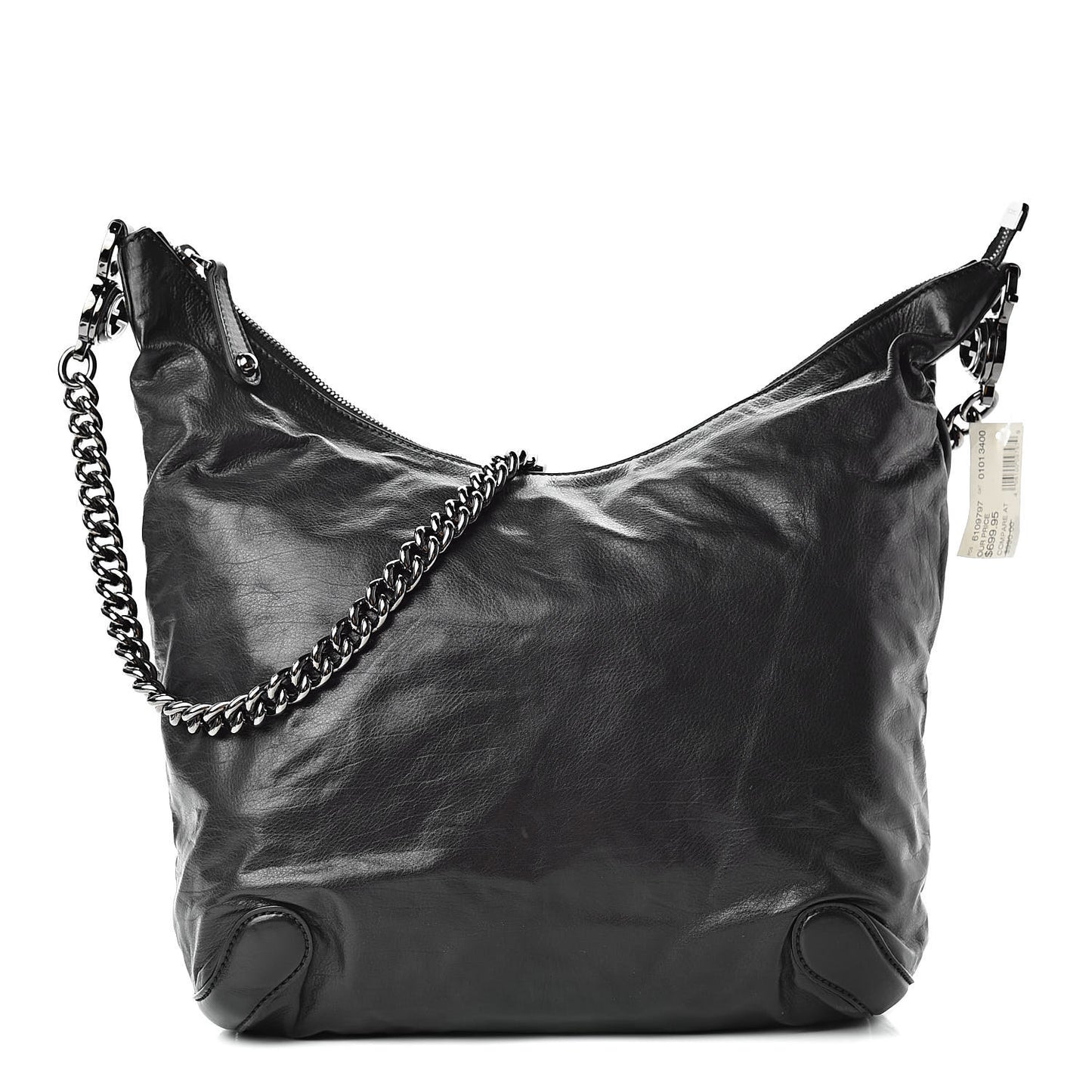Calfskin Medium Galaxy Hobo Black