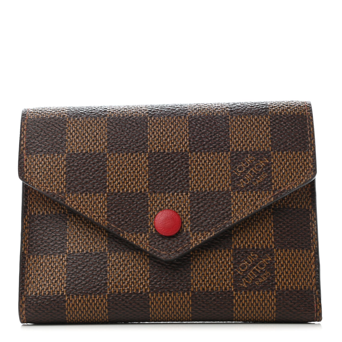 Damier Ebene Victorine Wallet Red