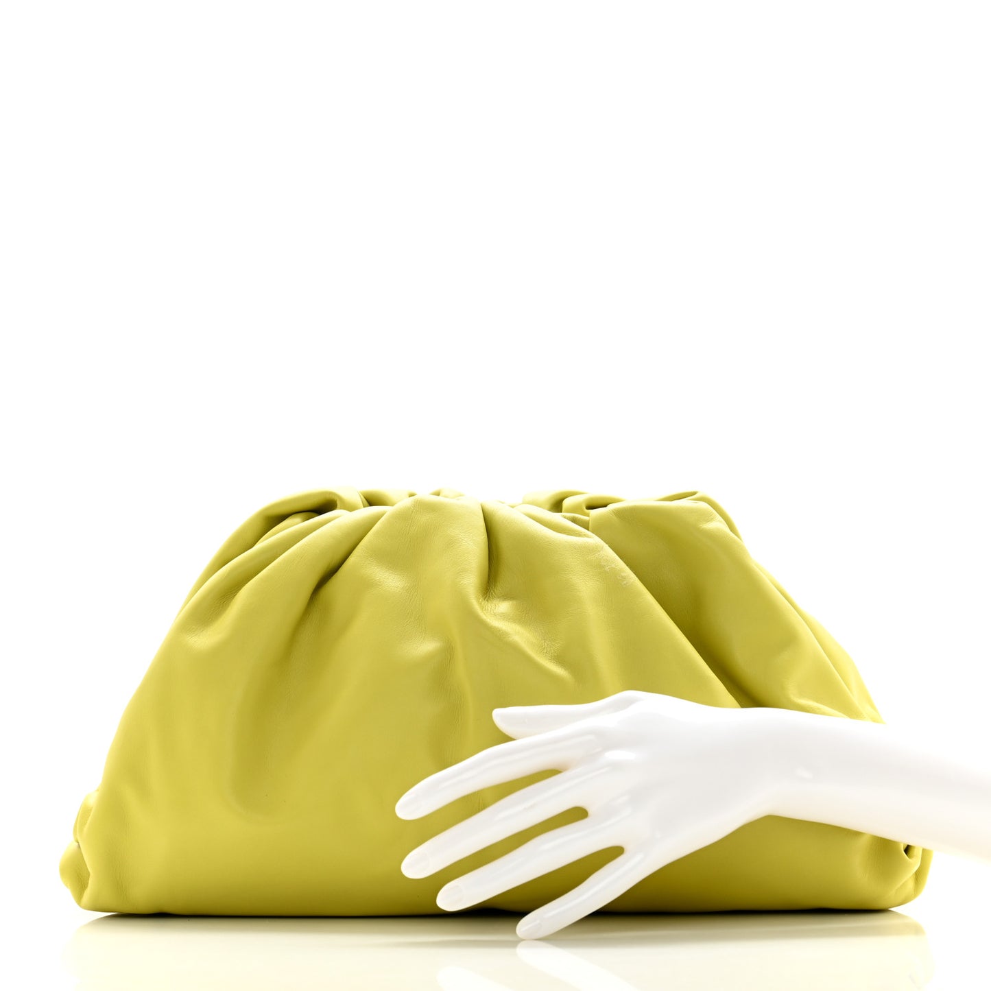 Smooth Butter Calf The Pouch Oversized Clutch Kiwi