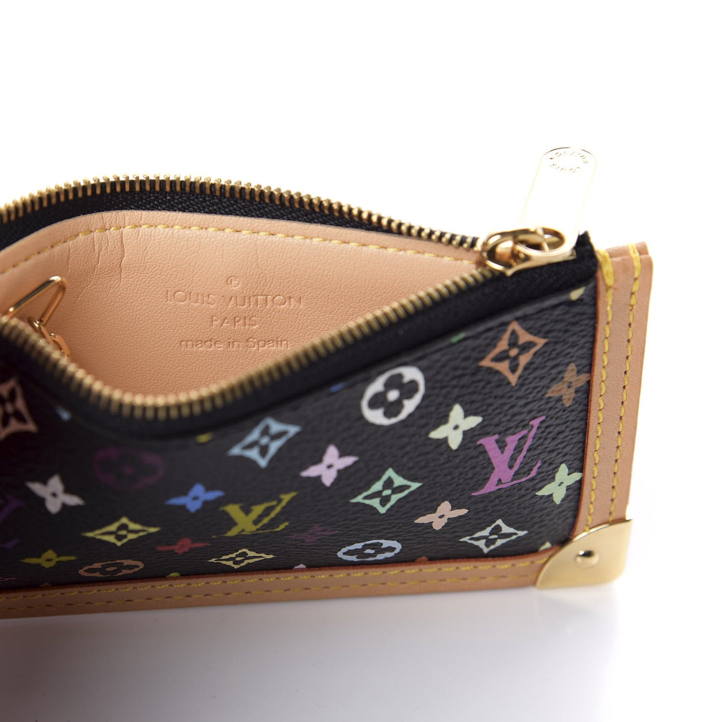 Monogram Multicolor Key Pouch Black