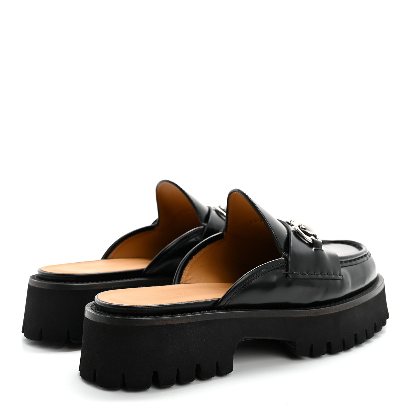 Cordovan Lux Womens Horsebit Platform Mules 37 Black