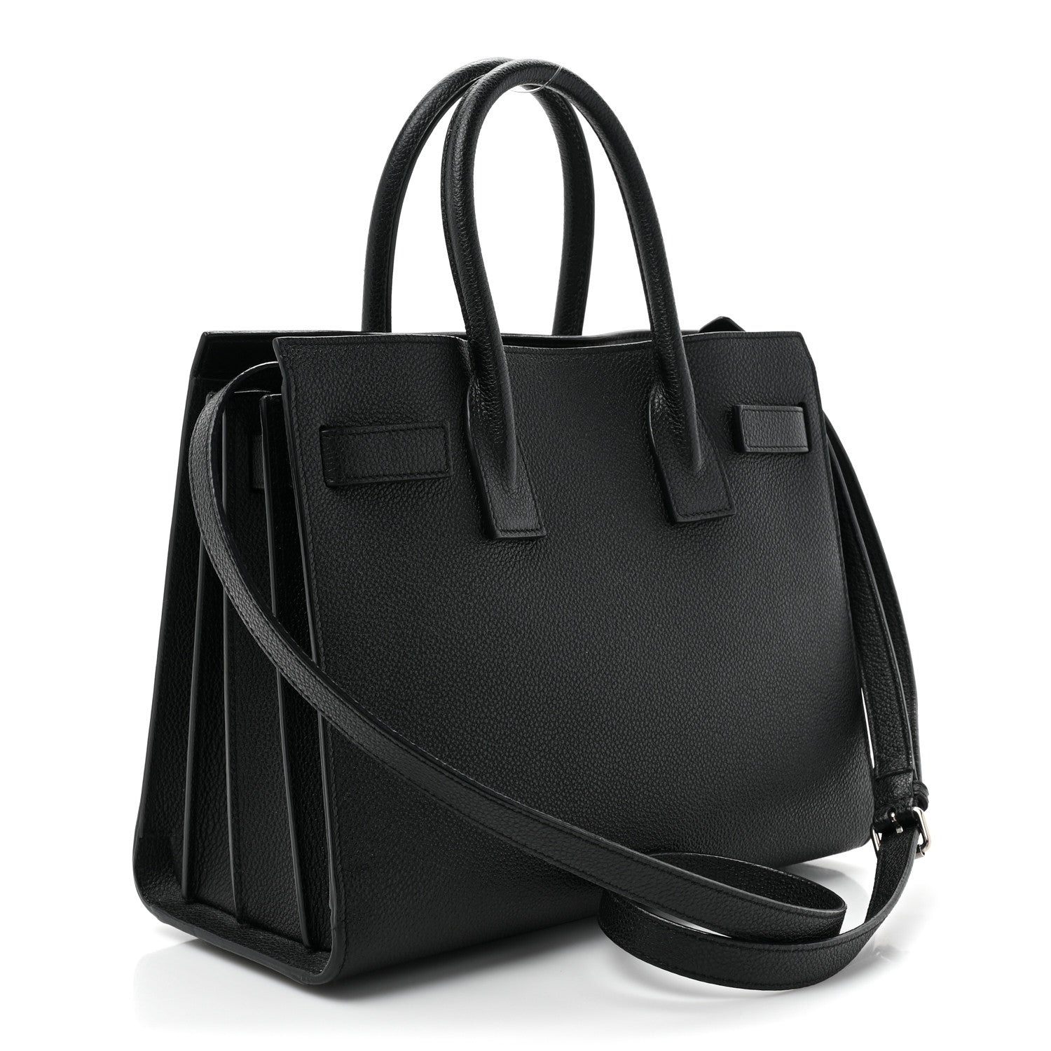 Saint Laurent SAINT LAURENT Grained Calfskin Baby Sac De Jour Black 3 of 19