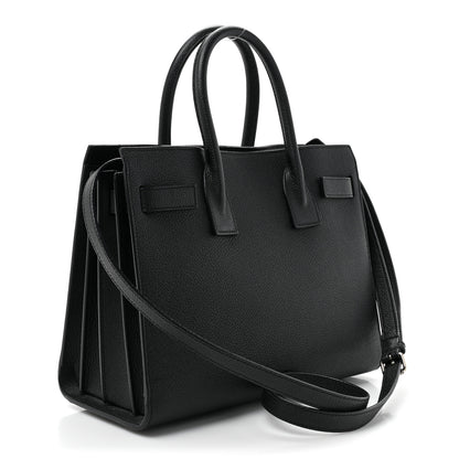 Saint Laurent SAINT LAURENT Grained Calfskin Baby Sac De Jour Black 3 of 19
