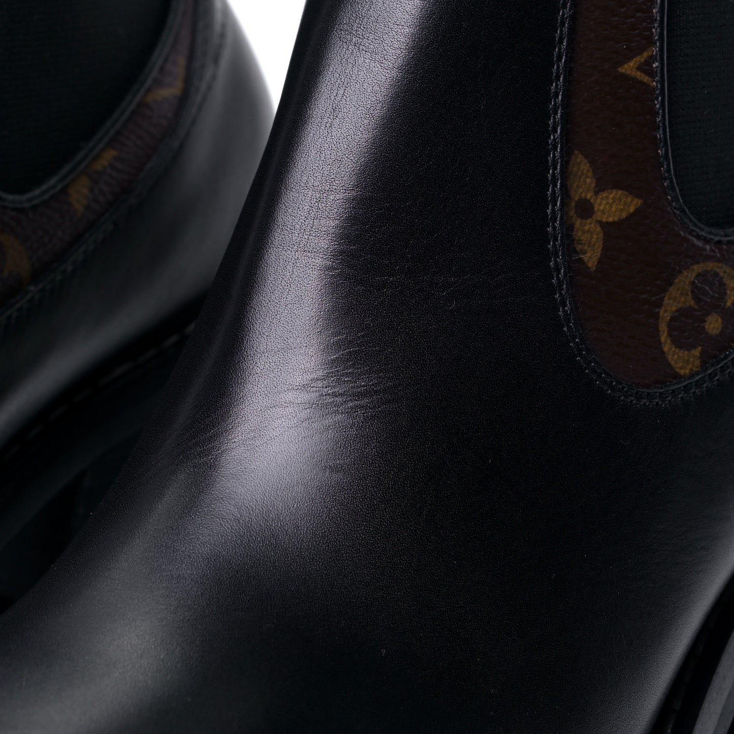 Patent Monogram Limitless Ankle Boots 40 Black