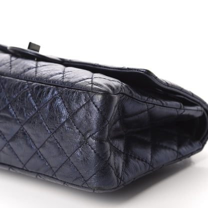 Chanel Metallic Calfskin Quilted 2.55 Reissue 226 Flap Dark Navy Blue 6 of 9