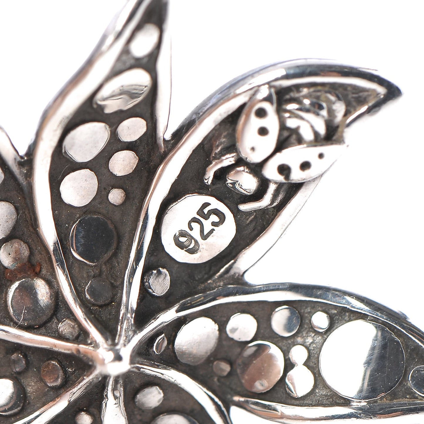 Sterling Silver Ayu Dot Jasmine Flower Pendant