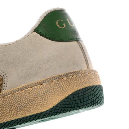 Gucci GG Monogram Nubuck Web Womens Screener Sneakers 37 New Sand Milk Vintage Green 12 of 21