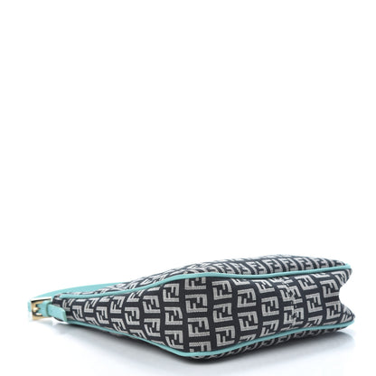 Fendi Zucchino Mini Hobo Black White Azzurro 4 of 10