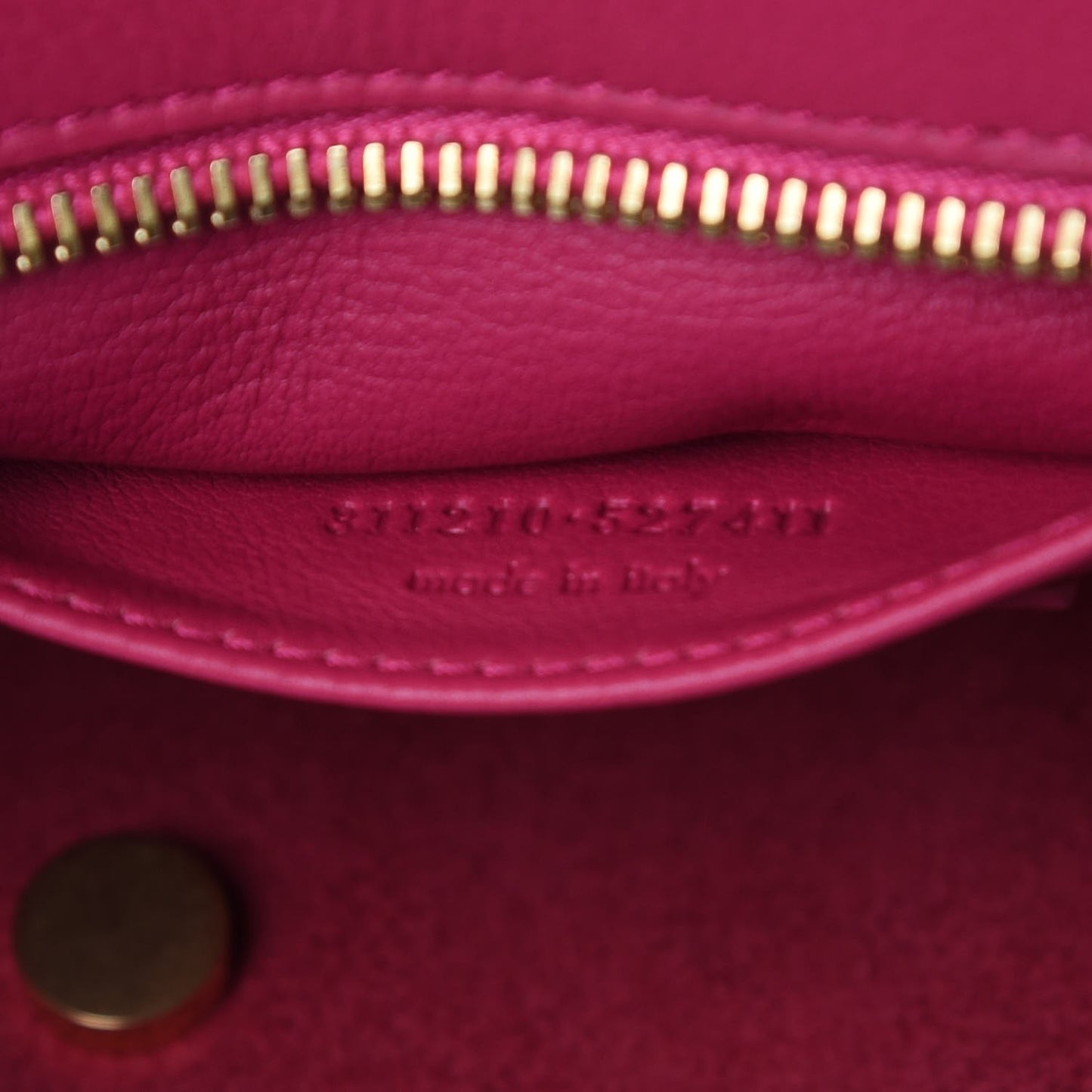 Calfskin Small Classic Y Cabas Fuchsia
