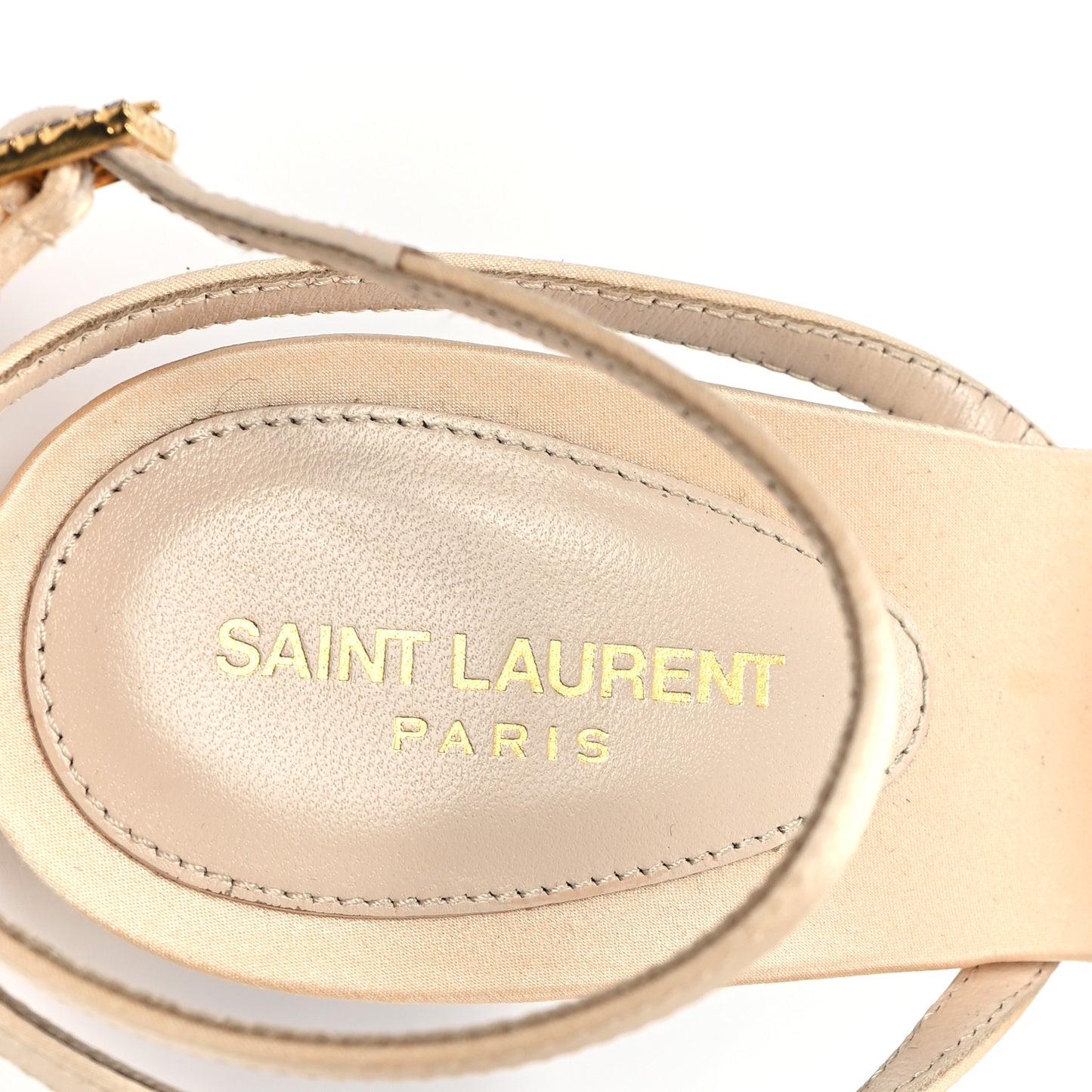 Crepe Satin Crystal New Nuit 110 Sandals 37.5 Soft Nude