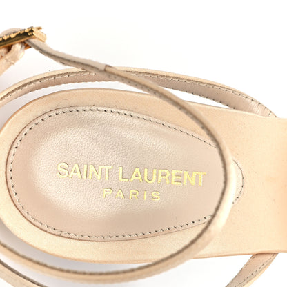 Saint Laurent Crepe Satin Crystal New Nuit 110 Sandals 37.5 Soft Nude 8 of 8