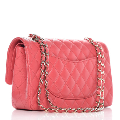 Chanel Caviar Quilted Medium Double Flap Dark Pink 4 of 8