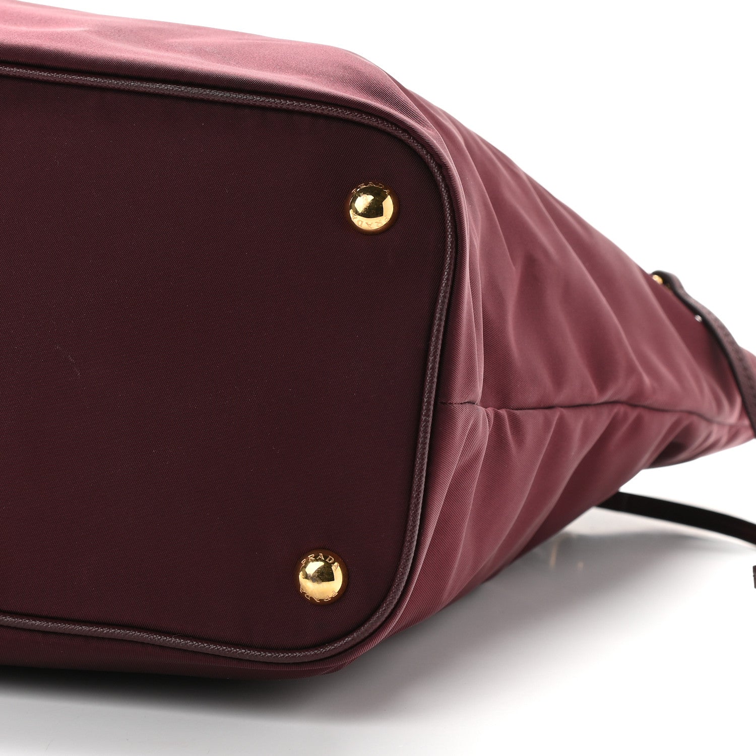 Prada Tessuto Nylon Saffiano Tote Granato 8 of 8