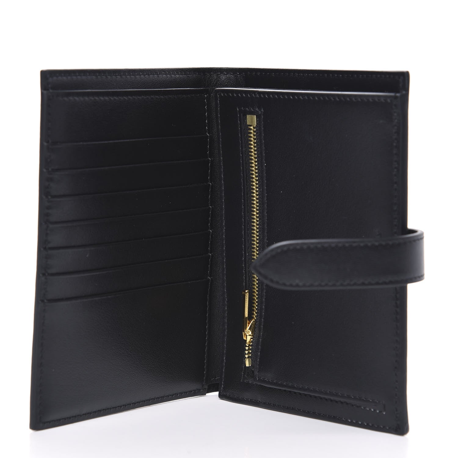 Celine Grained Calfskin Medium Multifunction Strap Wallet Black 5 of 7