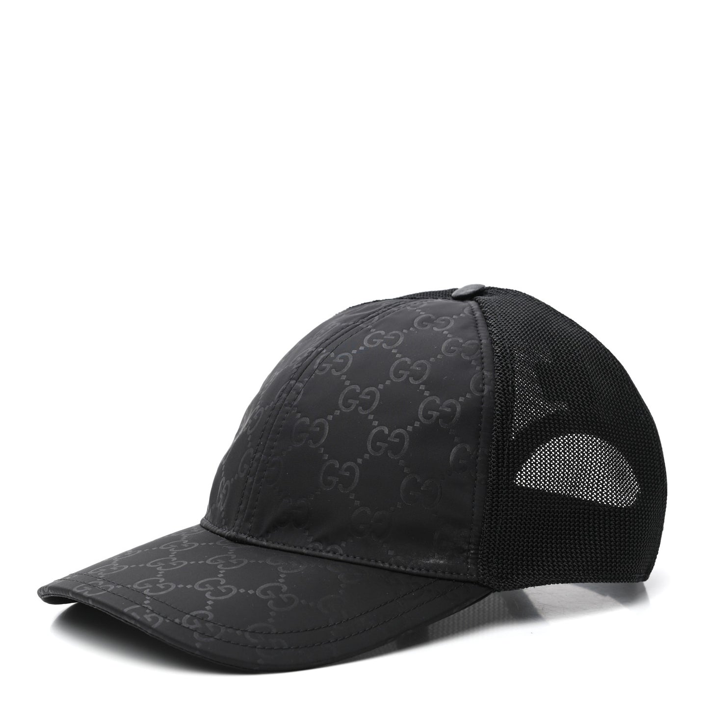 Nylon Monogram Baseball Hat M Black