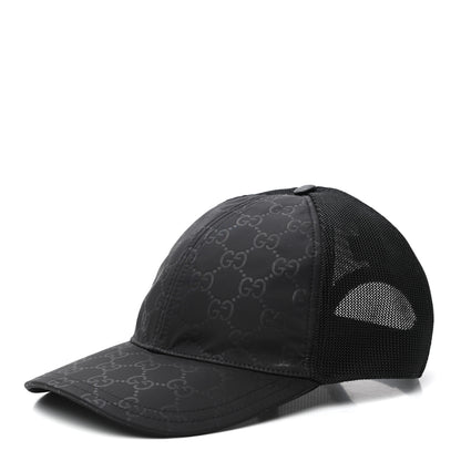 Gucci Nylon Monogram Baseball Hat M Black 1 of 10