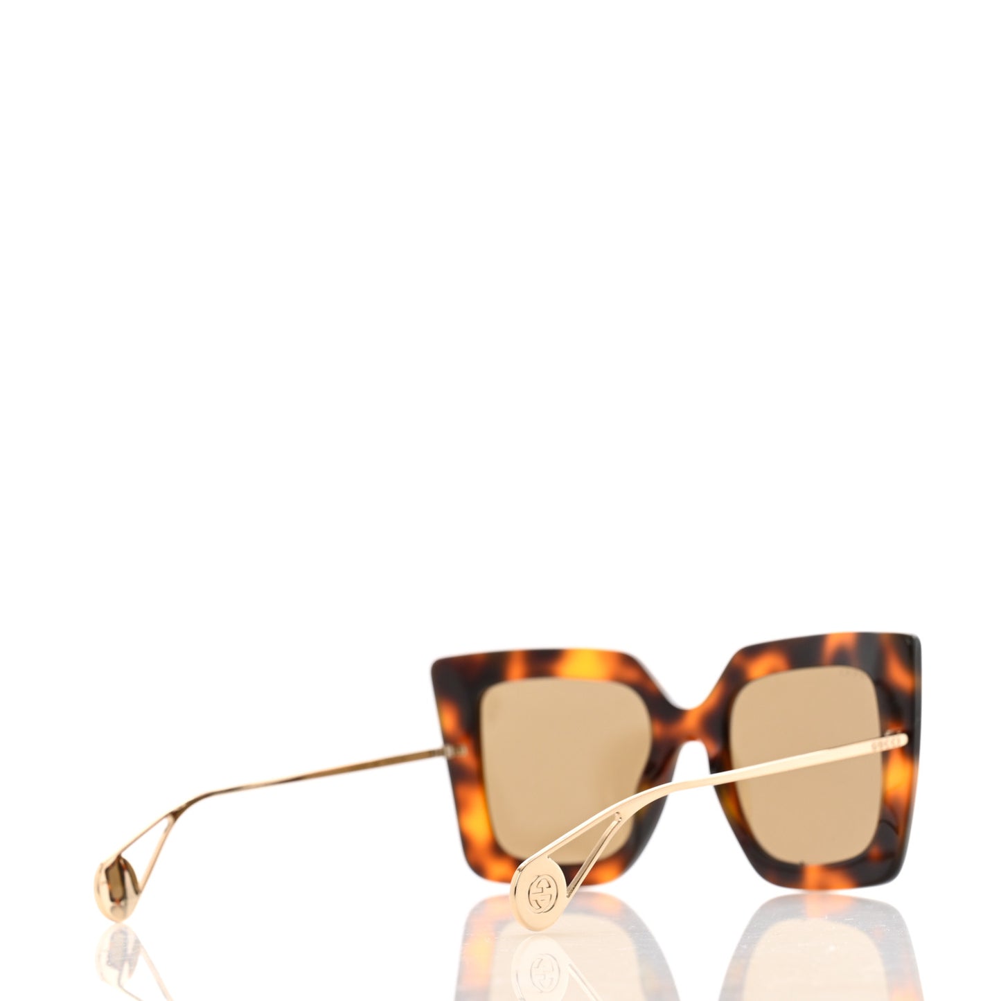 Acetate Oversize Square Frame GG0435S Sunglasses Havana