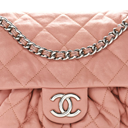 Chanel Washed Lambskin Quilted Medium Chain Around Messenger Salmon 8 of 12