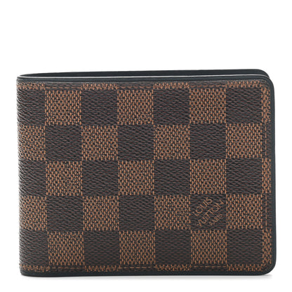 Louis Vuitton Damier Ebene Calfskin Multiple Wallet Blue 1 of 6
