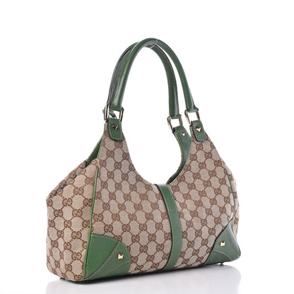 Gucci Monogram Calfskin Large Bardot Tote Green 3 of 14