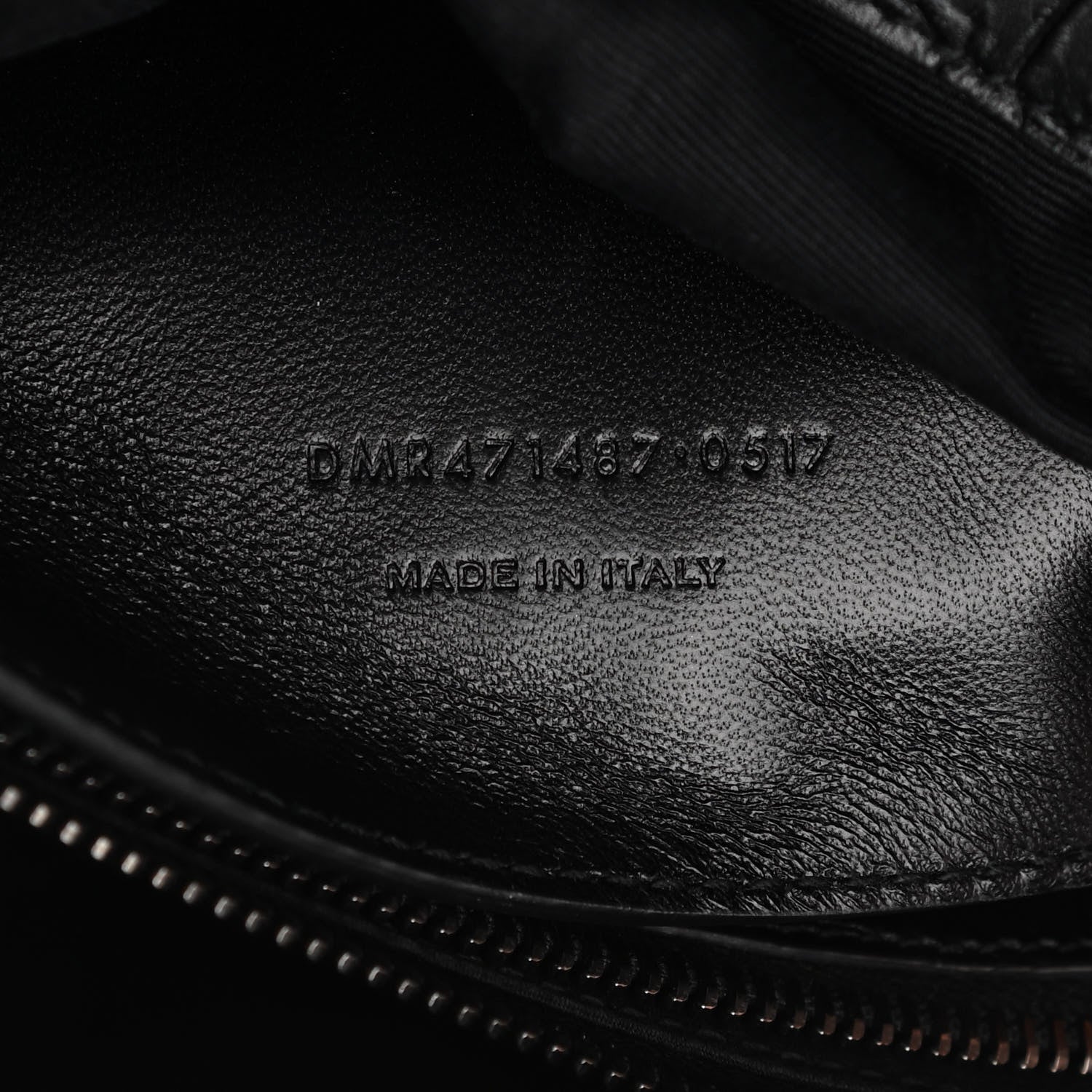 Saint Laurent Calfskin Crocodile Embossed Medium West Hollywood Monogram Fold-Over Black 12 of 23