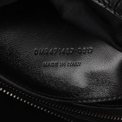 Saint Laurent Calfskin Crocodile Embossed Medium West Hollywood Monogram Fold-Over Black 12 of 23