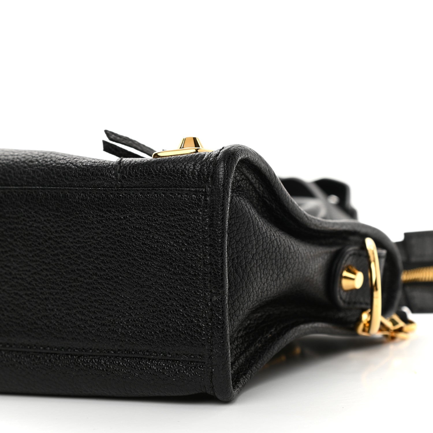 Balenciaga Chevre Gold Metallic Edge Hardware Mini City Black 10 of 11