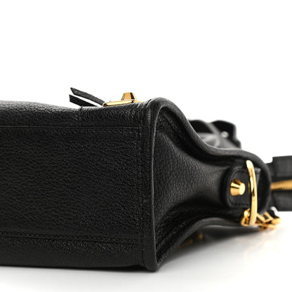 Balenciaga Chevre Gold Metallic Edge Hardware Mini City Black 10 of 11