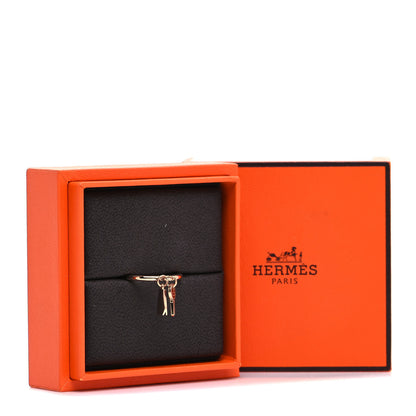 Hermes 18K Rose Gold PM Kelly Clochette Ring 52 6 5 of 5